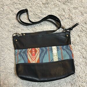 Black Leather Crossbody Bag